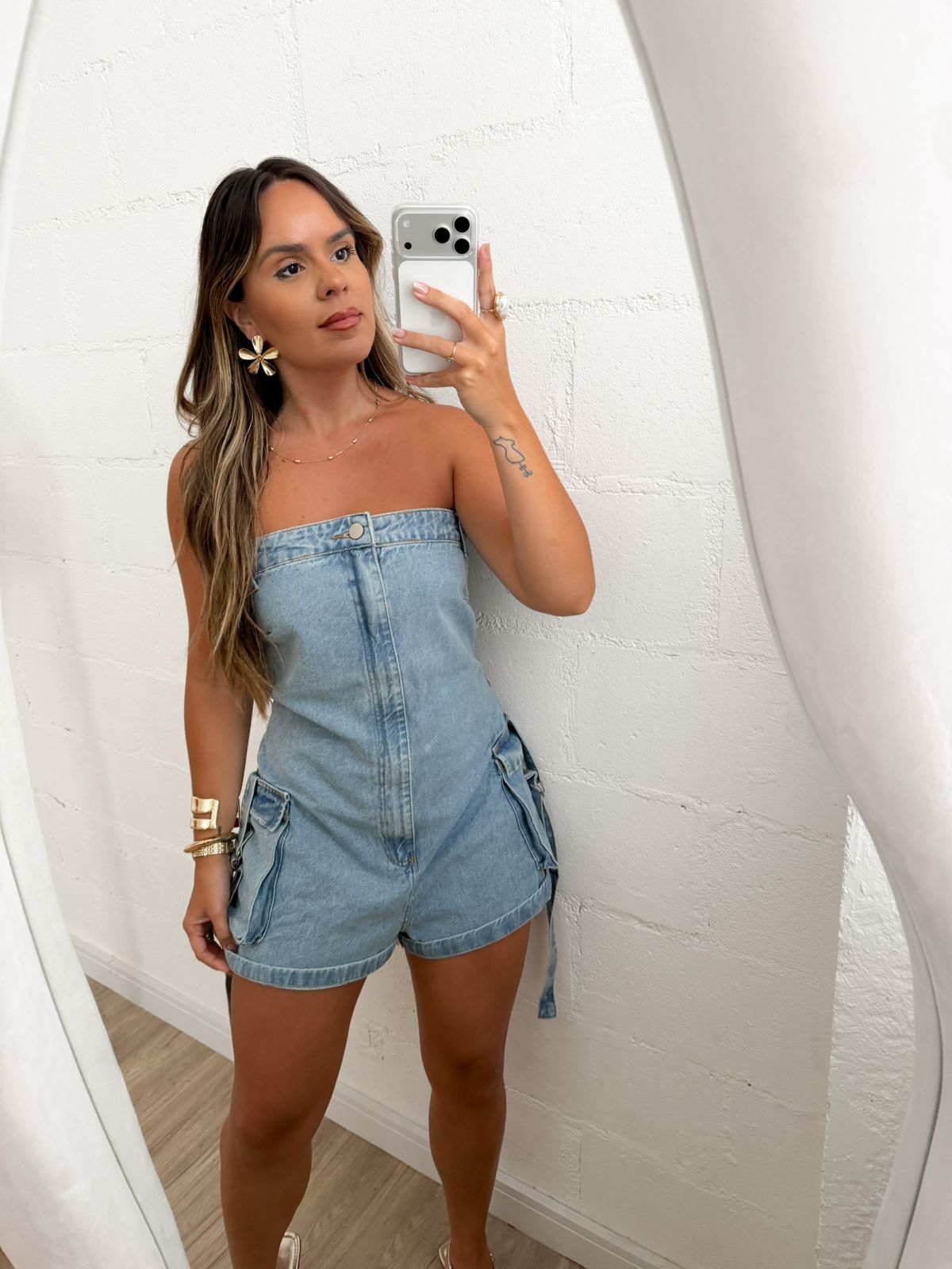 Macaquinho Cargo Jeans