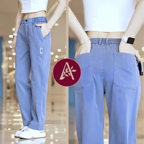 [Pague 2, Leve 3] Calça Feminina Aurora em Malha de Seda Gelo e Poliéster (Sua Nova Peça Favorita!)