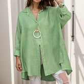 [Compre 1 e Leve 2] Camisa Saint-Tropez™ em Linho de Algodão com Design Oversized