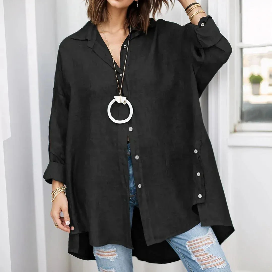 [Compre 1 e Leve 2] Camisa Saint-Tropez™ em Linho de Algodão com Design Oversized